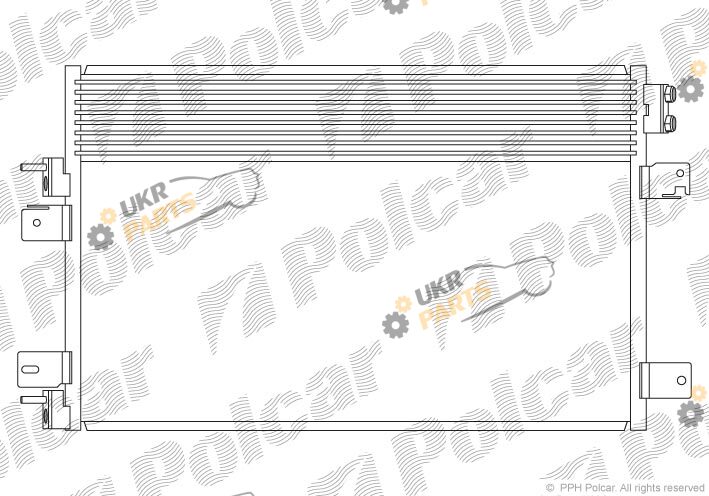 Радиатор кондиционера Polcar 2413K8C1