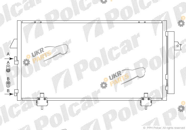 Радиатор кондиционера Polcar 8146K8C2