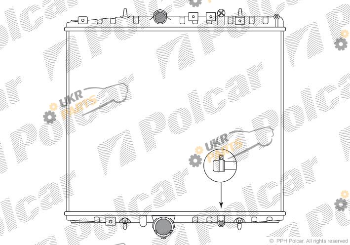 Радиатор охлаждения двигателя Polcar 578708-2