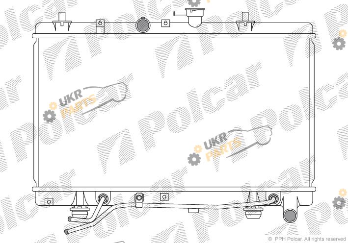 Радиатор охлаждения двигателя Polcar 411608-1