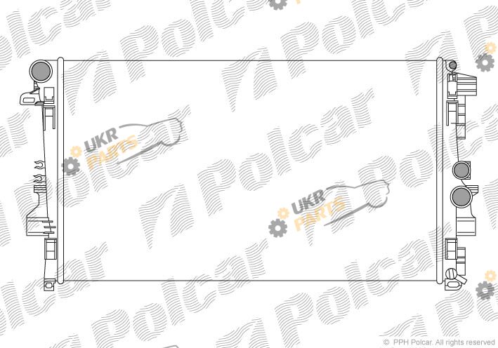 Радиатор охлаждения двигателя Polcar 504008-1