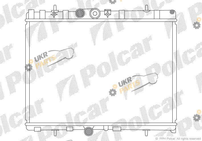 Радиатор охлаждения двигателя Polcar 572408-2