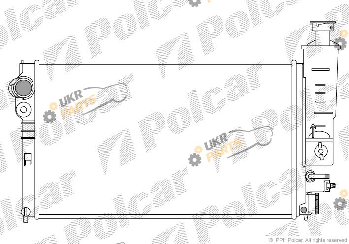 Радиатор охлаждения двигателя Polcar 574508A4