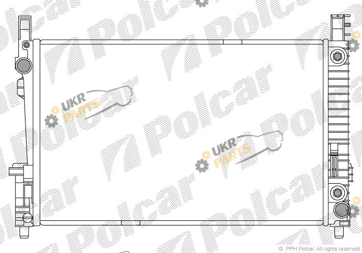 Радиатор охлаждения двигателя Polcar 500608-1