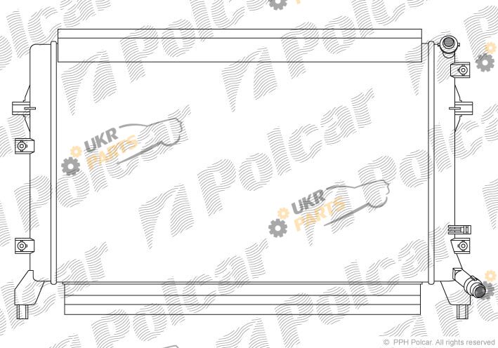Радиатор охлаждения двигателя Polcar 9515081X
