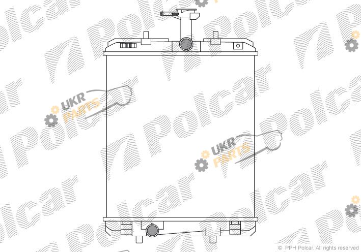 Радиатор охлаждения двигателя Polcar 230108A3