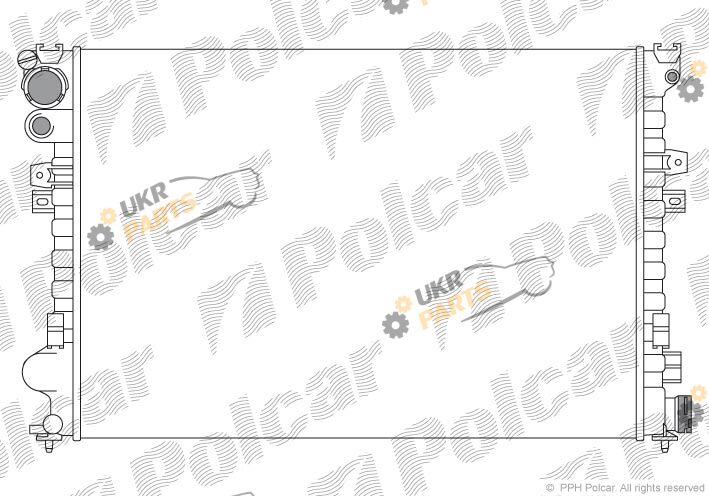 Радиатор охлаждения двигателя Polcar 238008A2