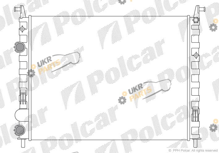 Радиатор охлаждения двигателя Polcar 300508A5