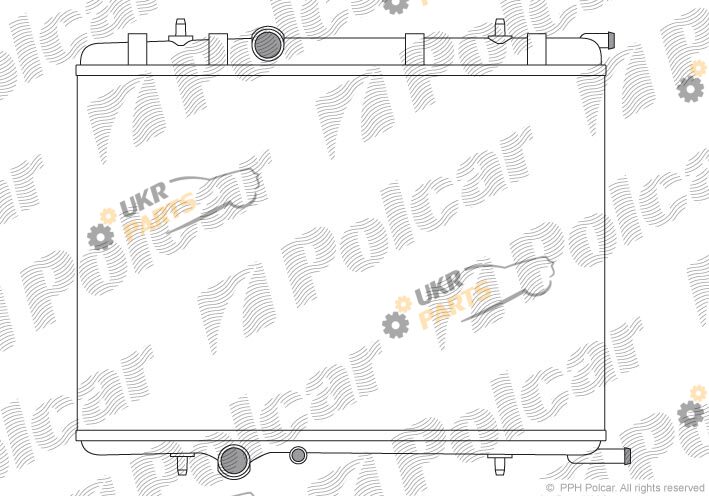 Радиатор охлаждения двигателя Polcar 571008A5