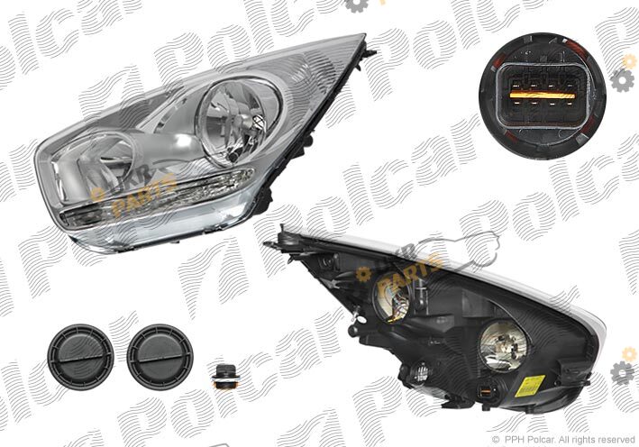 Основная фара Polcar 410809-E