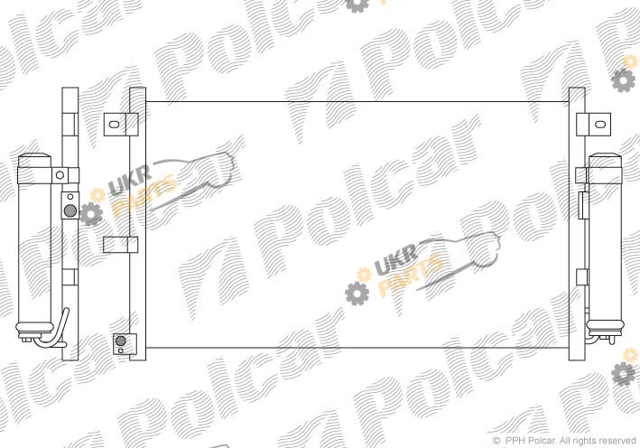 Радиатор кондиционера Polcar 4526K81K