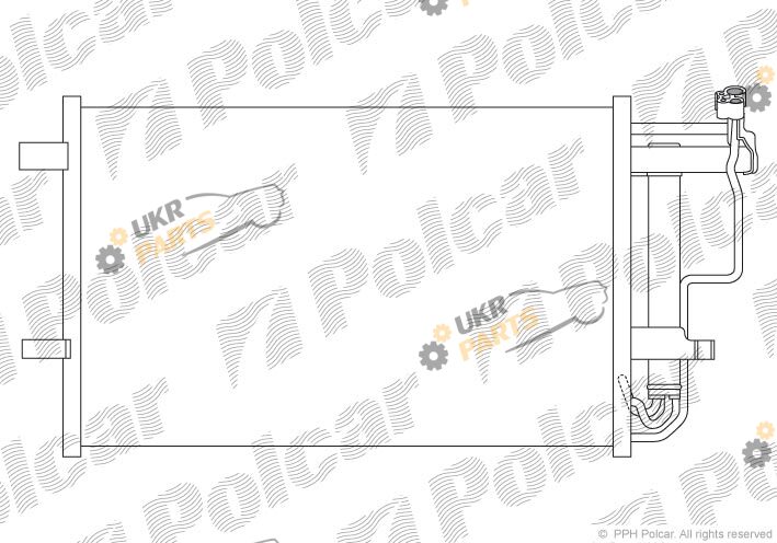 Радиатор кондиционера Polcar 4542K8C1
