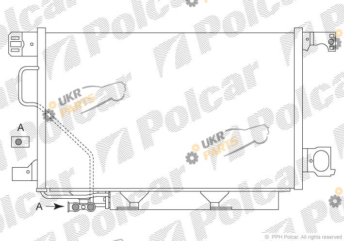 Радиатор кондиционера Polcar 5003K8C5
