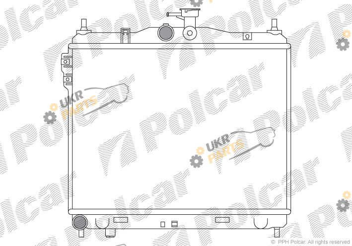 Радиатор охлаждения двигателя Polcar 404208-1