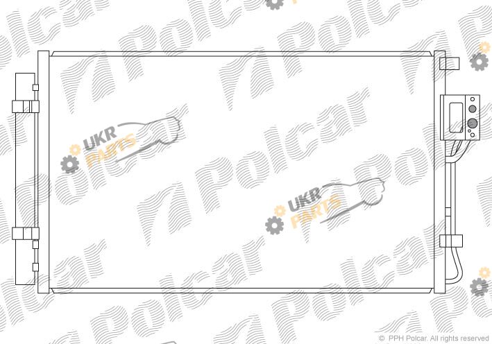 Радиатор кондиционера Polcar 4052K8C1
