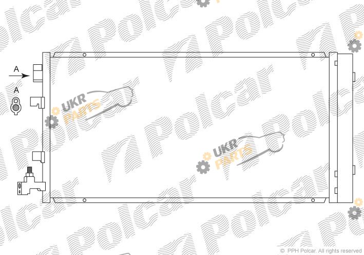 Радиатор кондиционера Polcar 6014K8C1