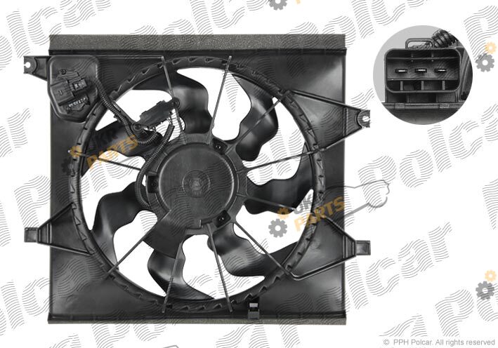 Вентилятор охлаждения двигателя Polcar 416523W2
