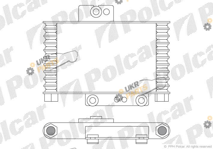Масляный радиатор коробки передач polcar 4070L83X
