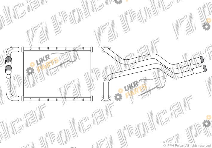 Радиатор печки Polcar 4051N81X