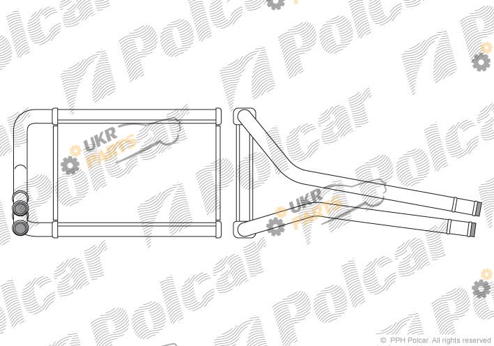 Радиатор печки Polcar 4107N81X