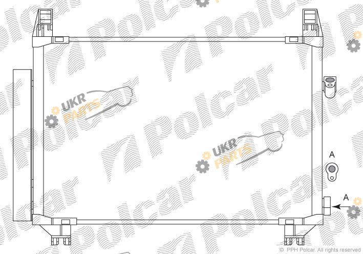 Радиатор кондиционера Polcar 8105K8C3
