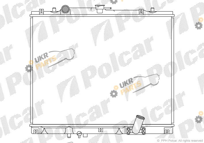 Радиатор охлаждения двигателя Polcar 527308-3