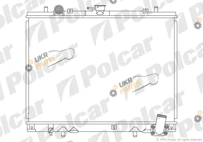 Радиатор охлаждения двигателя Polcar 527708-1