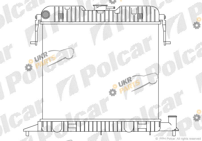 Радиатор охлаждения двигателя Polcar 552508-1