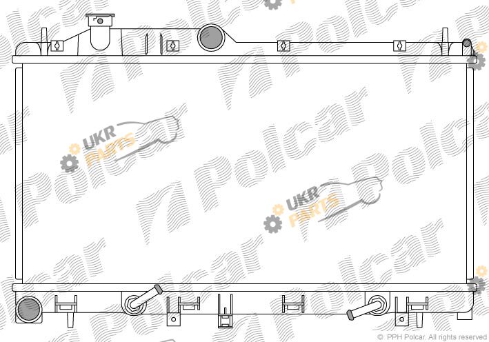Радиатор охлаждения двигателя Polcar 720808-3