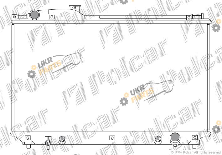 Радиатор охлаждения двигателя Polcar 804208-1