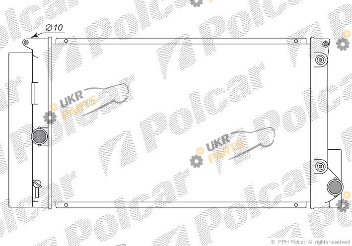 Радиатор охлаждения двигателя Polcar 811608-2