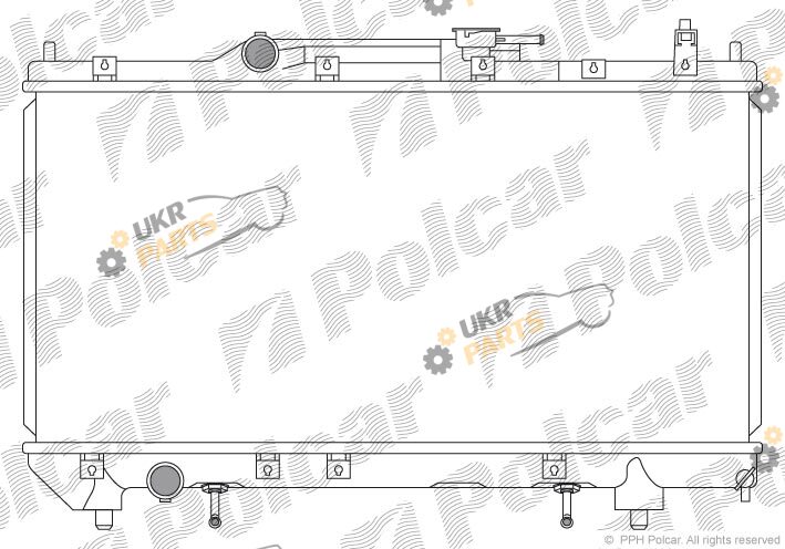 Радиатор охлаждения двигателя Polcar 812308-2