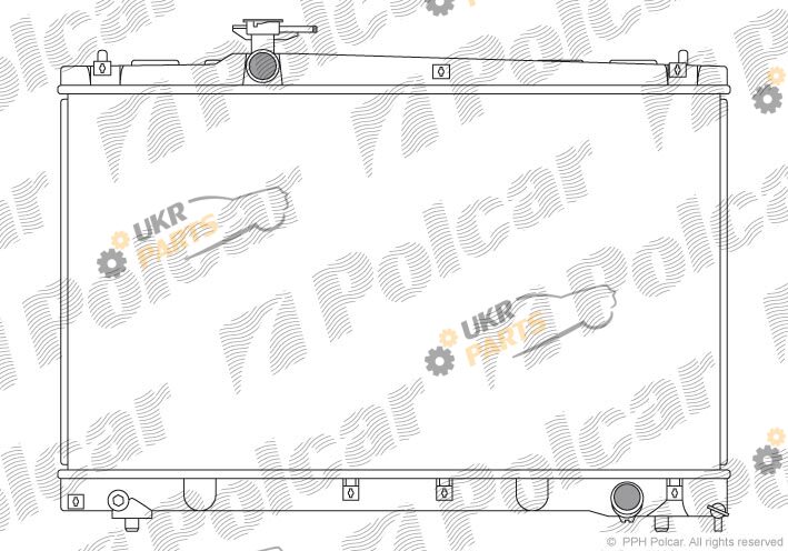Радиатор охлаждения двигателя Polcar 818708-2