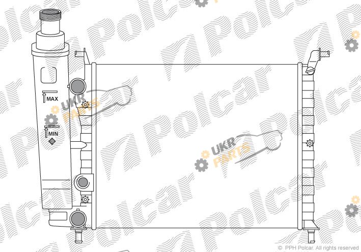 Радиатор охлаждения двигателя Polcar 300508-1