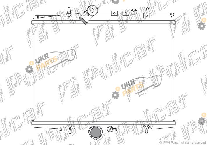 Радиатор охлаждения двигателя Polcar 233208A9