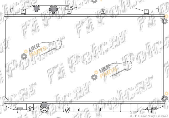 Радиатор охлаждения двигателя Polcar 384608-1