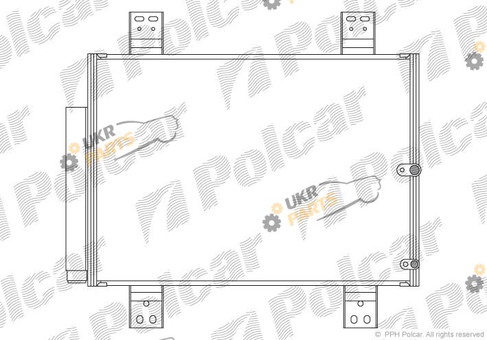 Радиатор кондиционера Polcar 2621K81K
