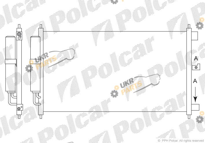 Радиатор кондиционера Polcar 2787K81K