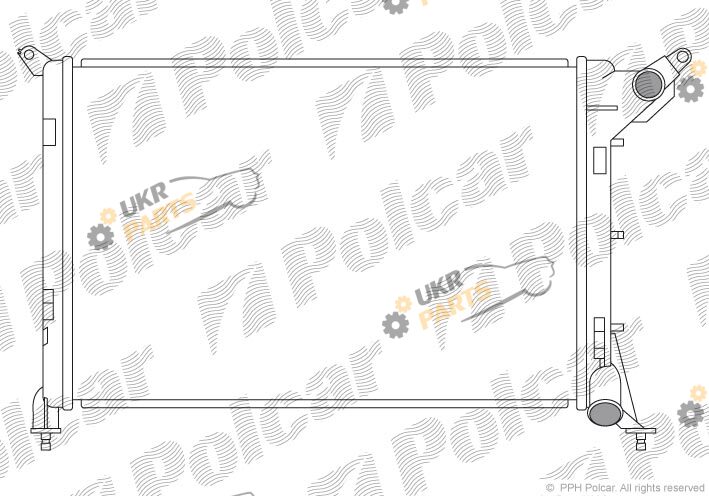 Радиатор охлаждения двигателя Polcar 510108-5