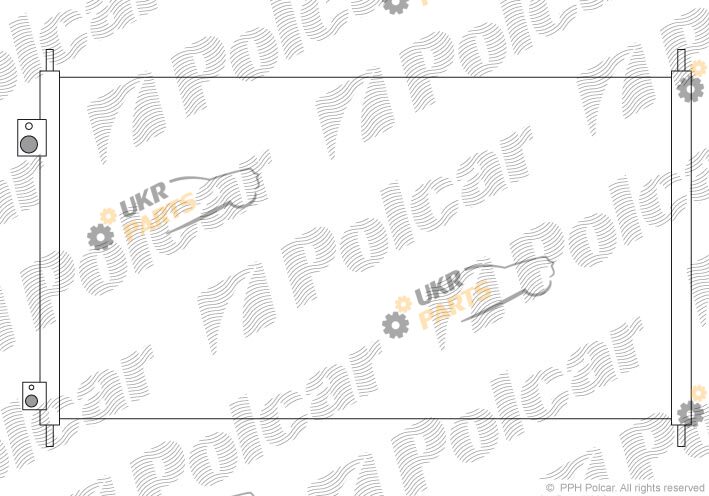 Радиатор кондиционера Polcar 3825K83K