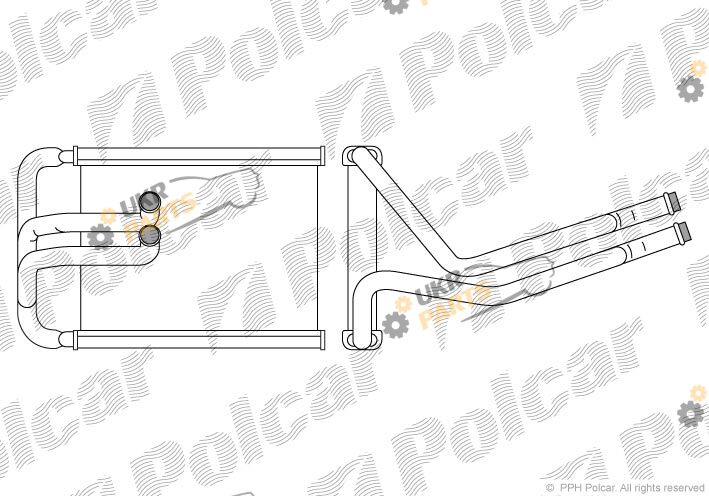 Радиатор печки Polcar 4047N82X