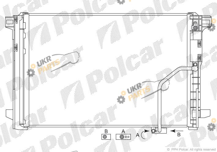 Радиатор кондиционера Polcar 5070K8C1S