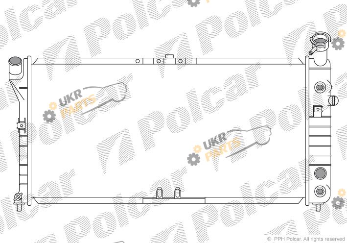 Радиатор охлаждения двигателя Polcar 253008-1