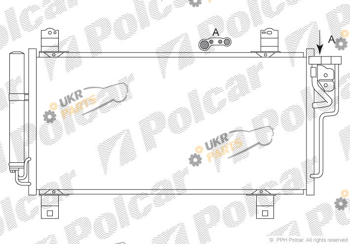 Радиатор кондиционера Polcar 4560K8C2