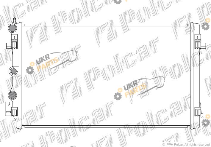 Радиатор охлаждения двигателя Polcar 673208-1