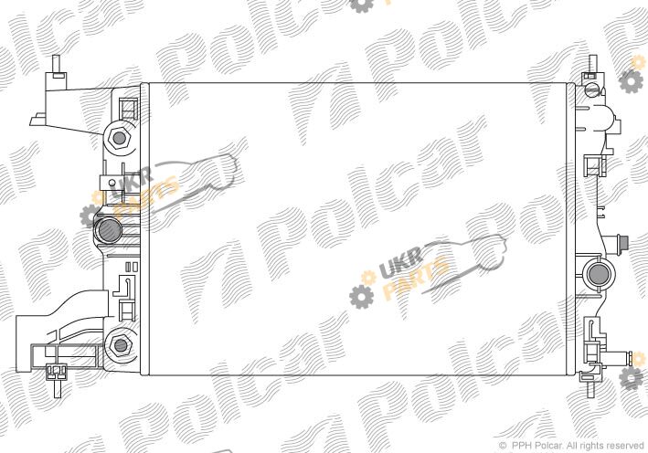 Радиатор охлаждения двигателя Polcar 551108-4