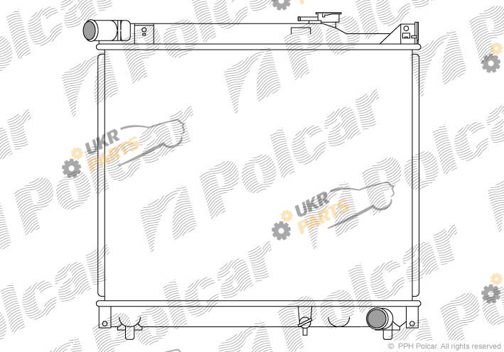 Радиатор охлаждения двигателя Polcar 742408-8