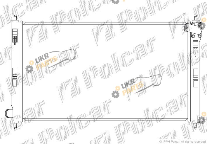 Радиатор охлаждения двигателя Polcar 523408-1
