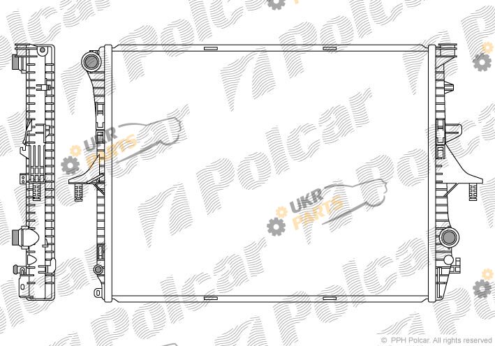 Радиатор охлаждения двигателя Polcar 958008-3