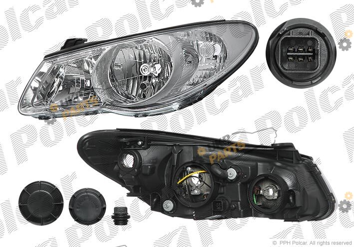 Основная фара Polcar 401609-E
